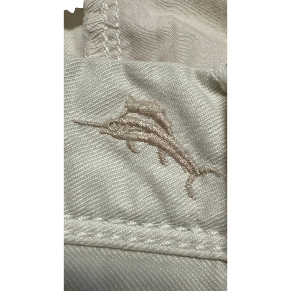 Tommy Bahama Boracay Shorts 36 Khaki Beige Cotton Tencel Blend Flat Front Chino - Picture 7 of 8